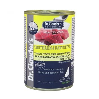 Dr. Clauder's Comida Húmeda para Perro Pavo y Papas