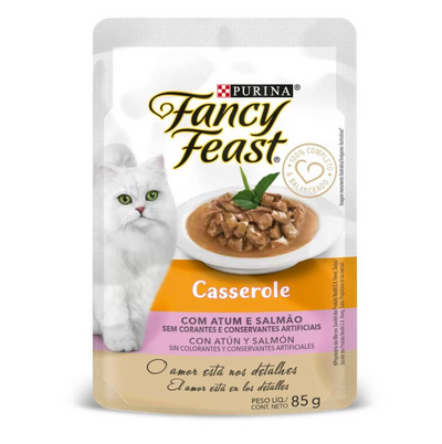 Purina® Fancy Feast® Comida Húmeda para Gato Casserole Sabor a Atún y Salmón x 85 gr