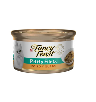 Purina® Fancy Feast® Comida Húmeda para Gato Petits Filets Sabor a Pollo y Queso x 85 gr