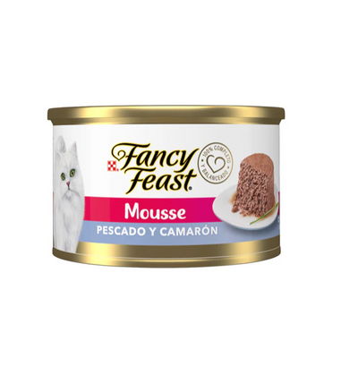 Purina® Fancy Feast® Comida Húmeda para Gato Mousse Sabor a Pescado y Camarón x 85 gr
