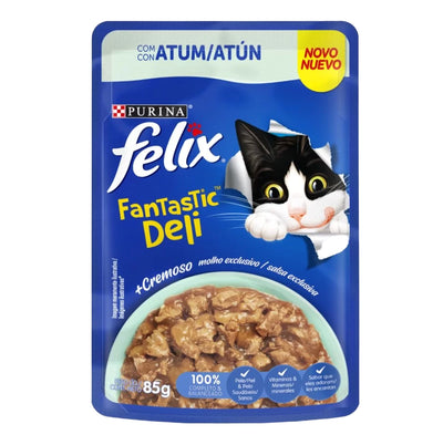 Purina® Felix® Comida Húmeda para Gatos Fantastic Mix Deli Atún x 85 gr