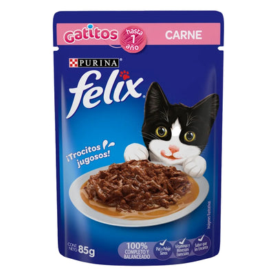 Purina® Felix® Comida Húmeda para Gatitos Carne x 85 gr