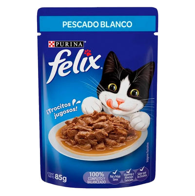 Purina® Felix® Comida Húmeda para Gatos Pescado Blanco x 85 gr
