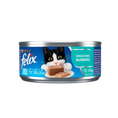 Purina® Felix® Comida Húmeda para Gatos Sensaciones Marinas en Salsa x 156 gr