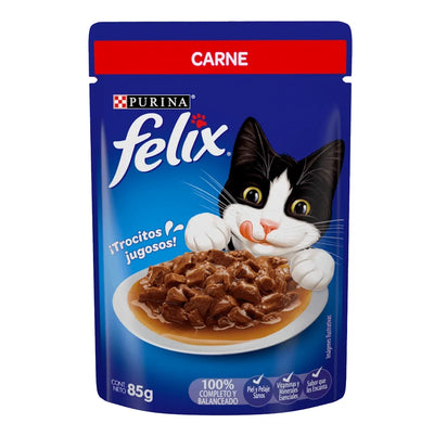 Purina® Felix® Comida Húmeda para Gatos Carne x 85 gr