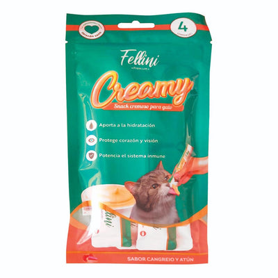 Fellini Snack para Gatos Creamy Cangrejo y Atún x 4 u