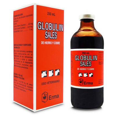 Globulin® Sales Minerales - Suplemento de Hierro y Cobre para Animales 250 ml