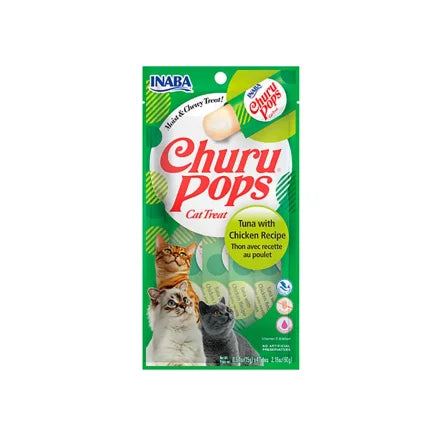 Churu Pops Snack para Gatos Sabor a Pollo y Atún x 4 u