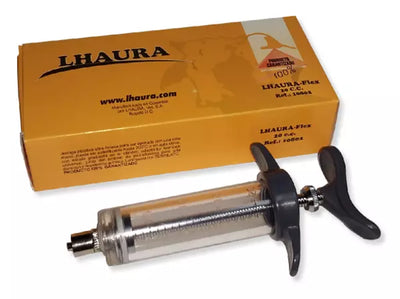 Jeringa veterinaria reutilizable LHAURA-FLEX 20 cc