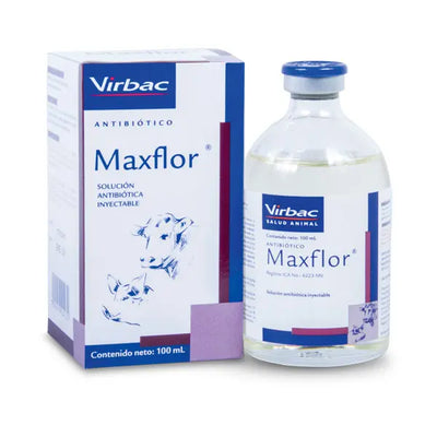 Maxflor L.A Iny 100 mL: Tratamiento para Infecciones Bacterianas en Bovinos y Porcinos