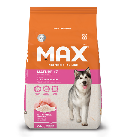Max Comida Para Perro Mature Pollo Y Arroz