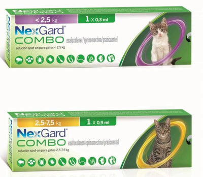 Nexgard Combo para Gatos - 2.5 - 7.5 Kg