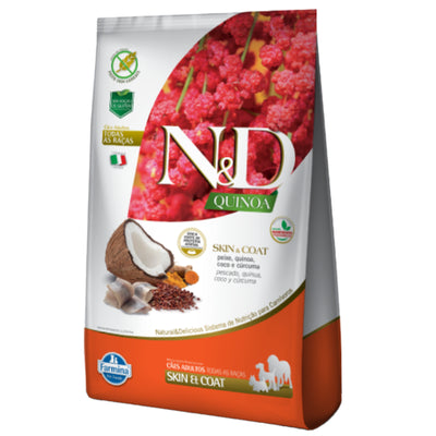N&D QUINOA Comida para Perros Skin & Coat Sabor a Pescado x 10.1 kg