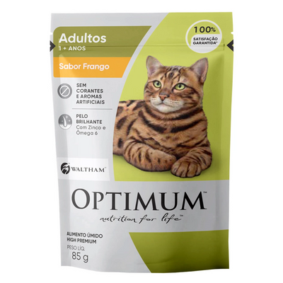 Optimum Comida Húmeda para Gato Sabor a Pollo x 85 gr