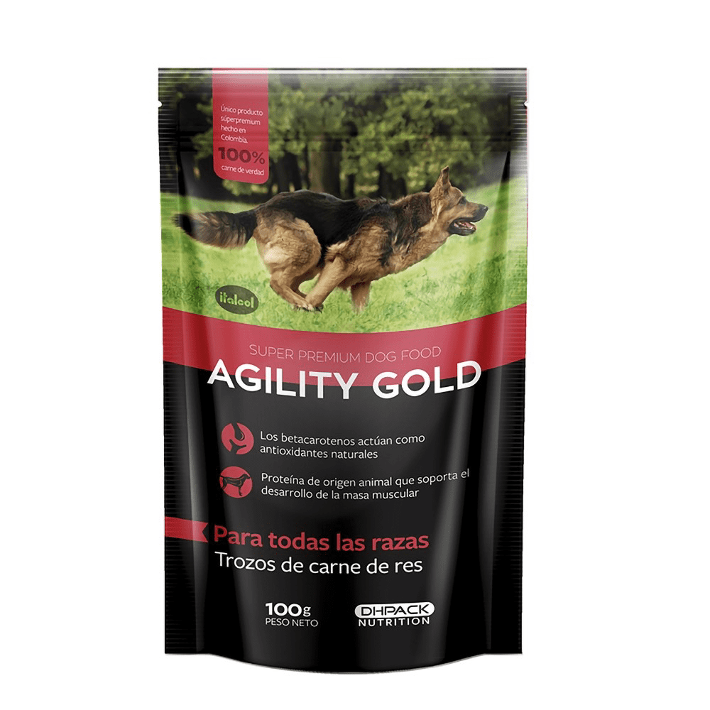 Agility Gold Comida Húmeda para Perros Trozos de Carne