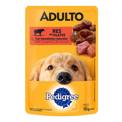 Pedigree Comida Húmeda para Perro Raza Grande Sabor a Carne x 100 gr