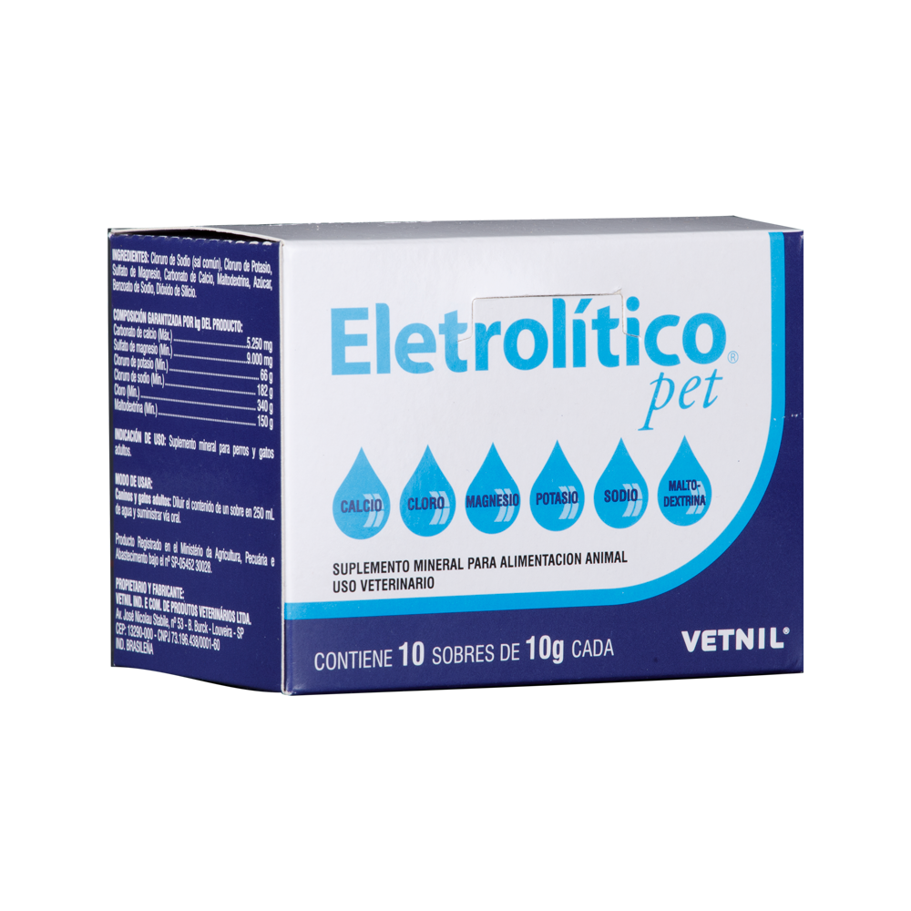 Suplemento Electrolítico Pet Para Perro Y Gato x 10 gr
