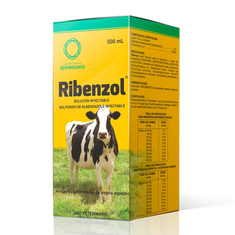 Ribenzol - Tratamiento para parasitosis en bovinos.