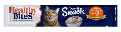 Healthy Bites Snack Cremoso para Gato sabor Camarón x 4 u 56 gr