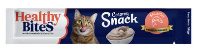 Healthy Bites Snack Cremoso para Gato sabor Salmón x 4 u 56 gr