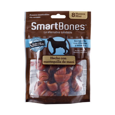 Smartbones Snack Para Perros Mini Mantequilla de Mani x 8 u