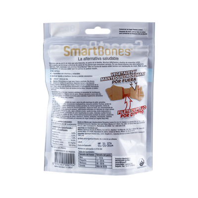 Smartbones Snack Para Perros Mini Mantequilla de Mani x 8 u