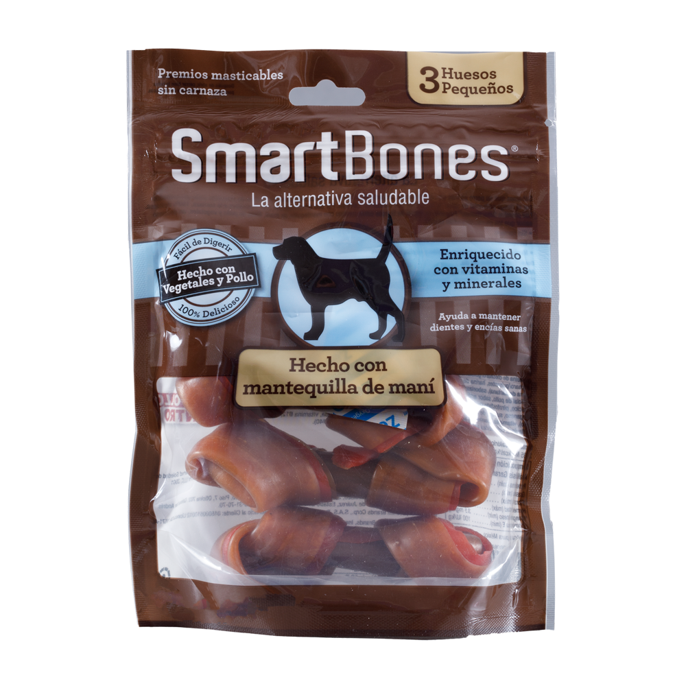 Smartbones Snack Para Perros Pequeños Mantequilla de Mani x 3 u