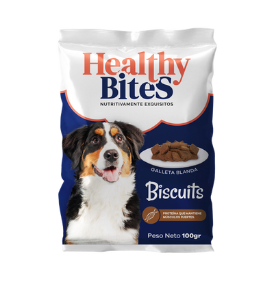 Healthy Bites Snacks Para Perro Biscuits x 100 gr