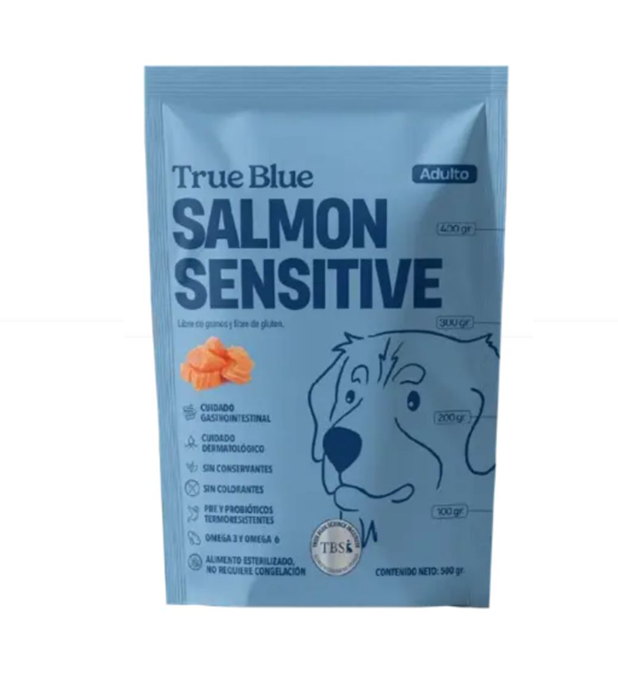True Blue Comida Natural para Perro Salmon Sensitive 500 gr caja x 10 u