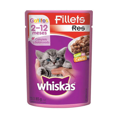 Whiskas Alimento Húmedo Gatitos Sabor a Res x 85 gr