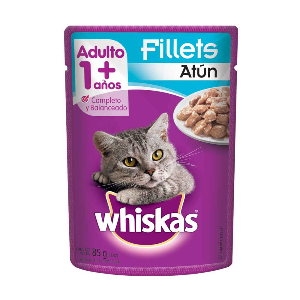 Whiskas Alimento Húmedo Gatos Sabor a Atún x 85 gr