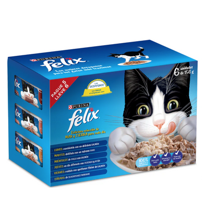 Purina® Felix® Comida Húmeda para Gatos lata surtidas pague 5 lleve 6