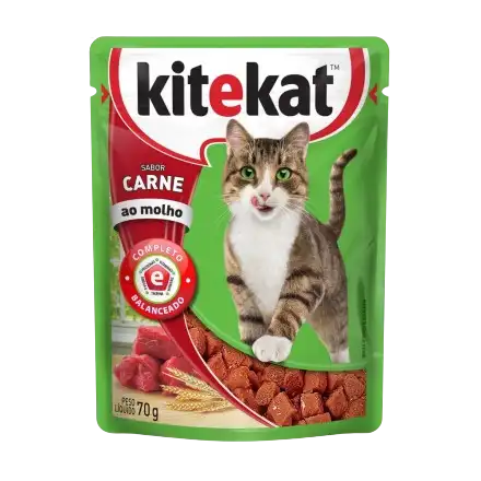Alimento húmedo para gatos Kitekat sabor carne 70g