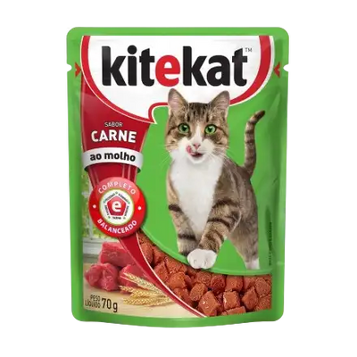 Alimento húmedo para gatos Kitekat sabor carne 70g