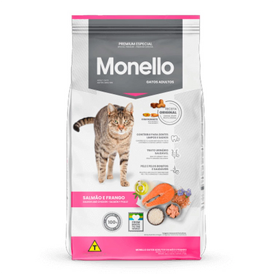 Monello Comida para Gatos Salmón, Atún y Pollo