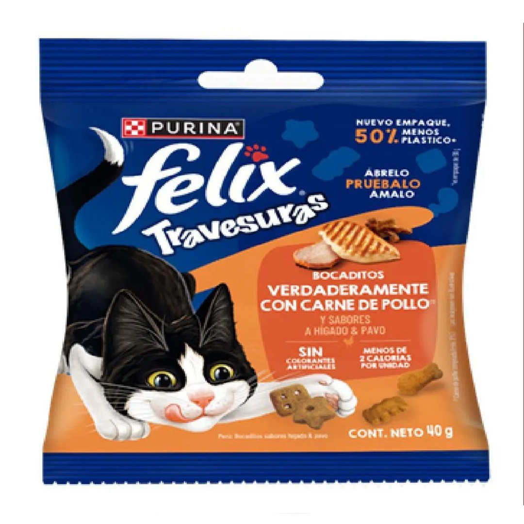 Purina® Felix® Travesuras Bocaditos Pollo x 40 gr