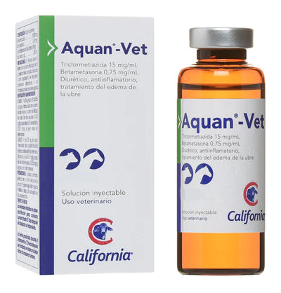 Aquan Vet Inyectable - Solución para el tratamiento del edema en bovinos y equinos.