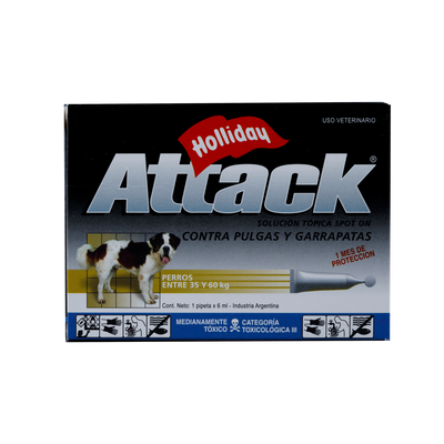 Antiparasitario Externo para Perro Attack x 6 ml (35 a 60 Kg)