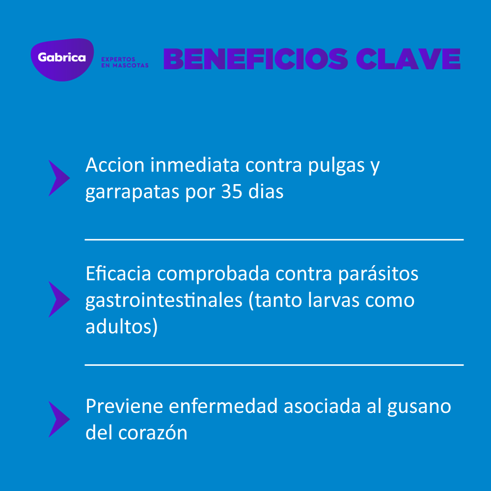 Antiparasitario Interno y Externo para Perro  Simparica Trio 1.25 Kg - 2.5 Kg x 1 Tableta