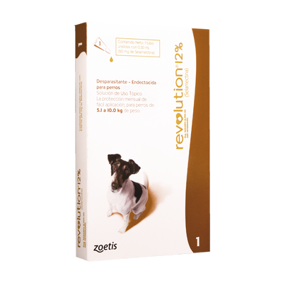 Antiparasitario Revolution Perro 12% x 0,50ml (5,1 a 10 Kg)