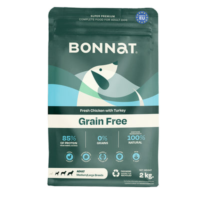 Bonnat Grain Free Perros Razas Medianas y Grandes x 2 kg