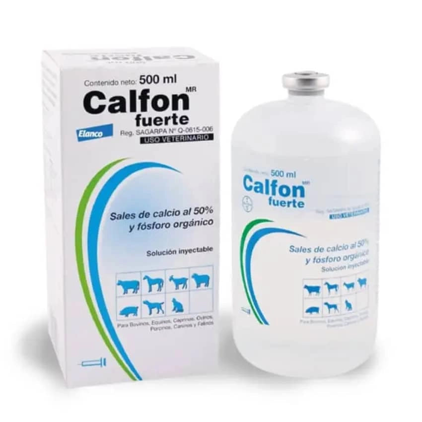 Kit CALFON X 500 ML + 2 EQ.VENOCLISIS junto a un ganado sano y activo