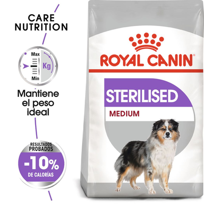 Promo Royal Canin Medium Sterilised + Plato X3 Kg (imagen de referencia del plato)