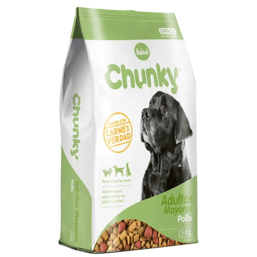 Chunky Comida para Perro Senior Sabor a Pollo x 12 kg