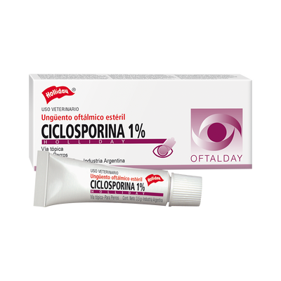 Ciclosporina Ungüento Oftálmico Perro y Gato 1% x 3.5mg