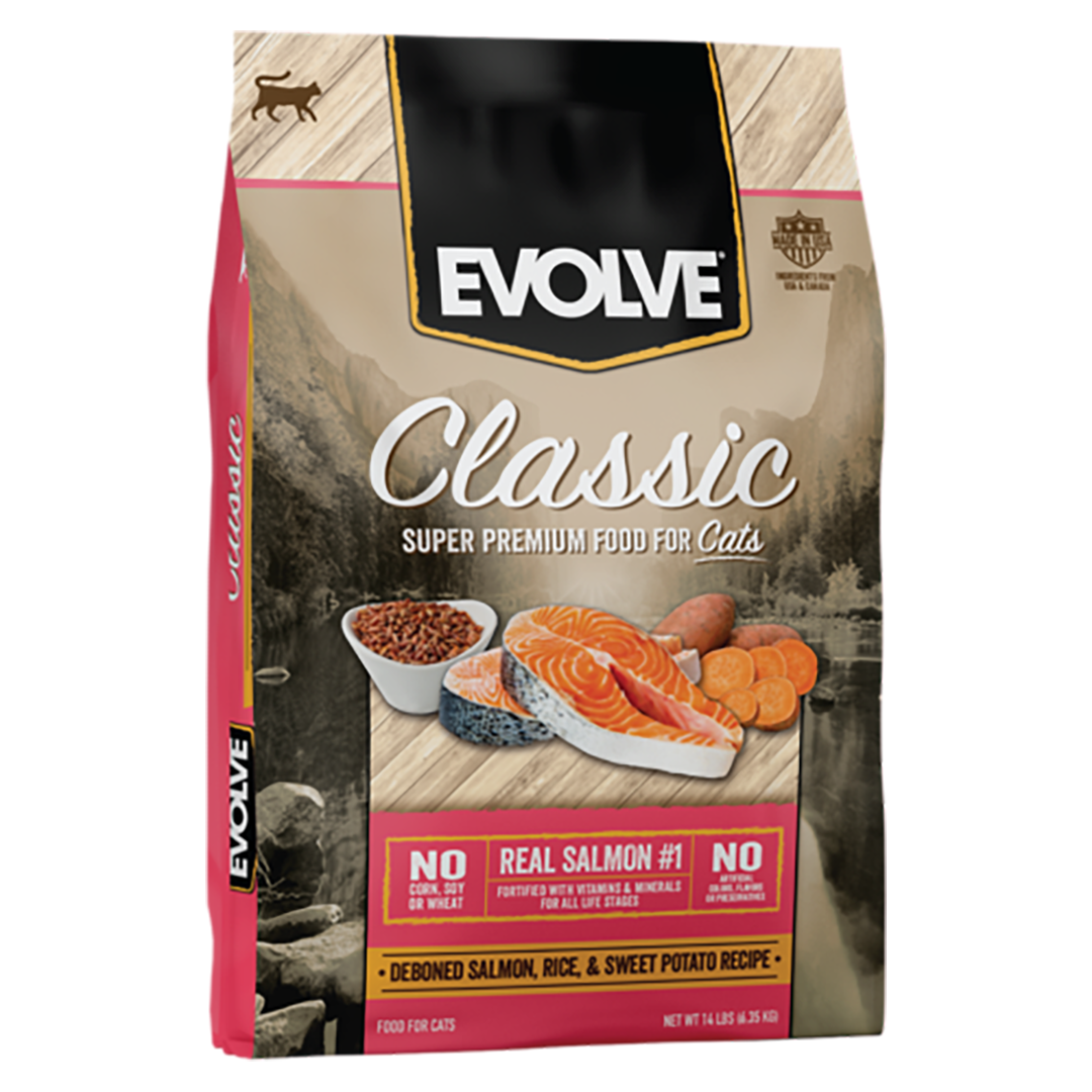 Evolve Comida para Gato Classic Salmón, Arroz y Batata