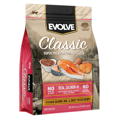 Evolve Comida para Gato Classic Salmón, Arroz y Batata