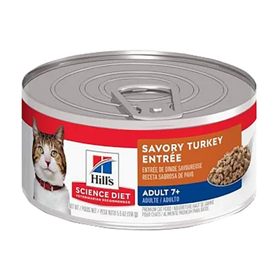 Hills Comida Húmeda para Gato Senior 7+ Sabor Pavo x 5.5 oz