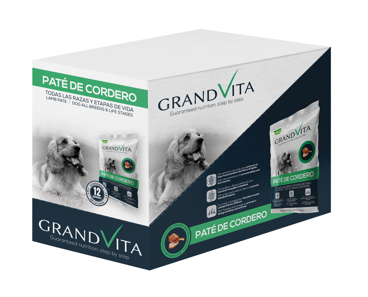 Grand Vita Comida Húmeda para Perro Paté Cordero 100 Gr