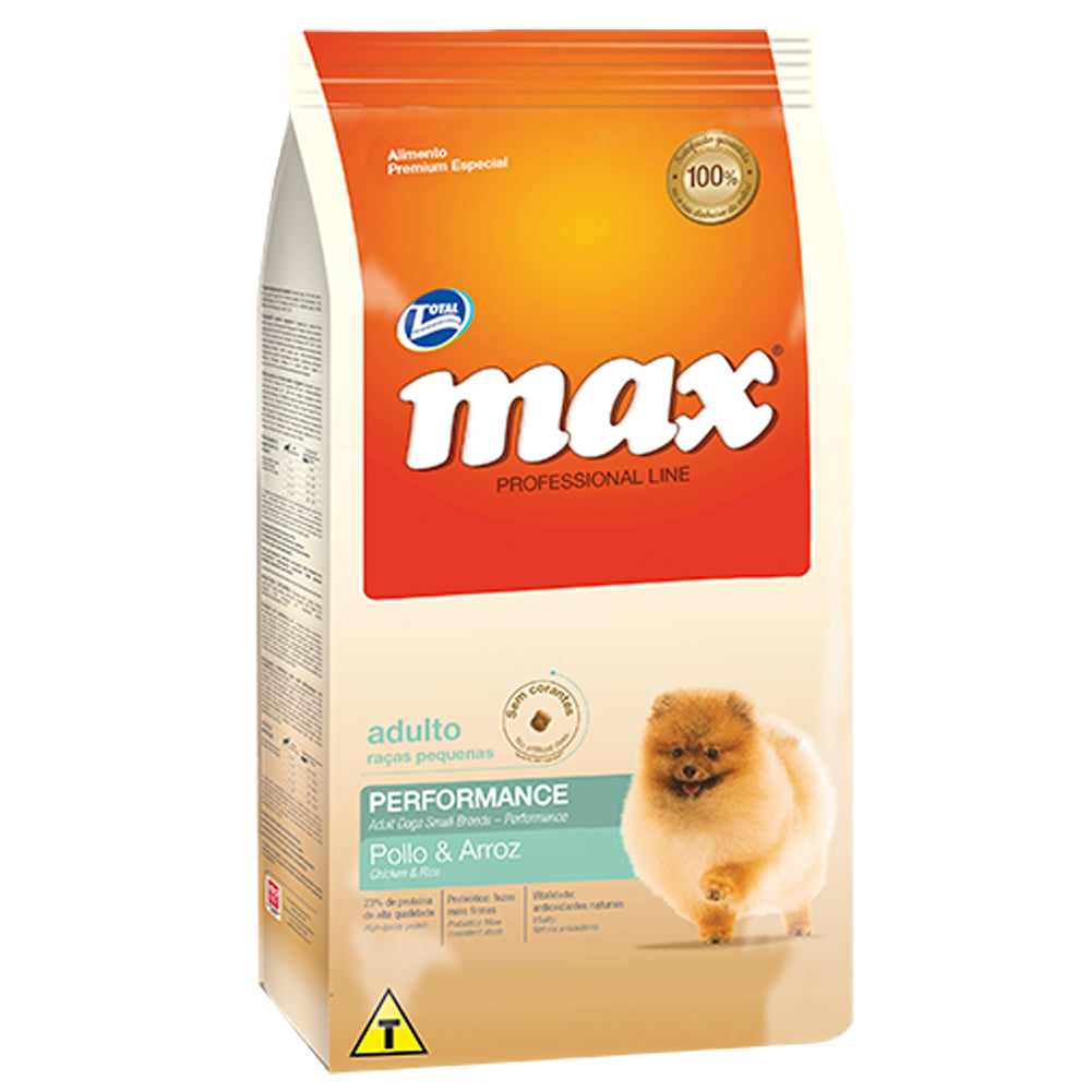 Max Comida Para Perro Adulto Razas Pequeñas Performance Pollo